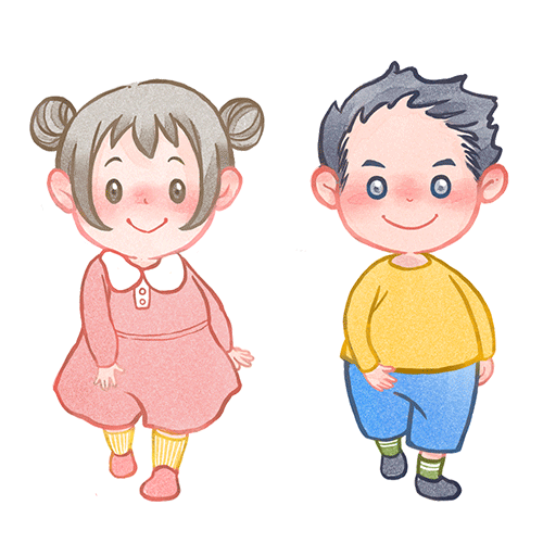 咲ちゃんと雄介くんが歩く
